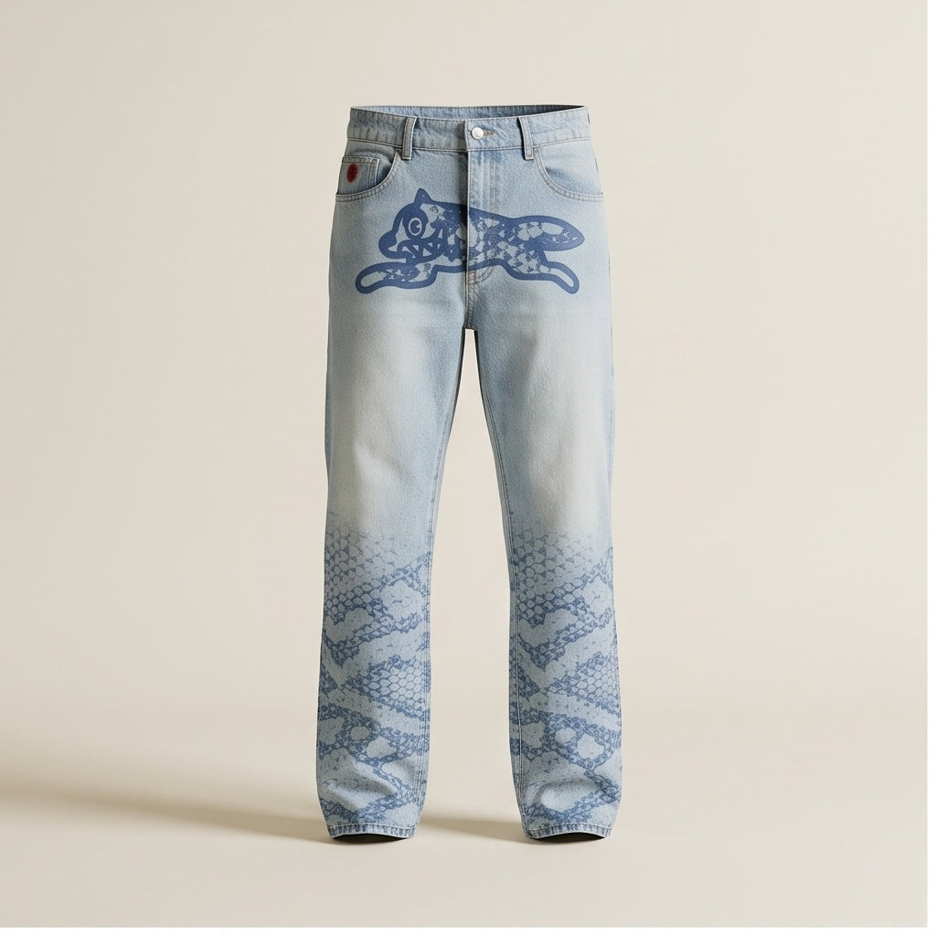 Icecream by Billionaire's Boys Club Running Dog Snake Print Jeans