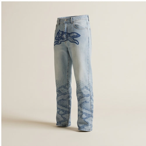 Icecream by Billionaire's Boys Club Running Dog Snake Print Jeans