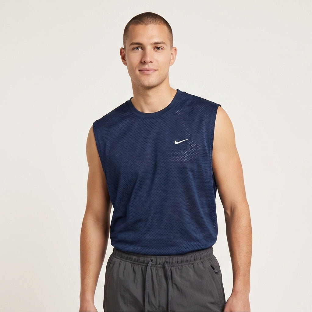 Nike Reversible Mesh Tank - Navy/Black
