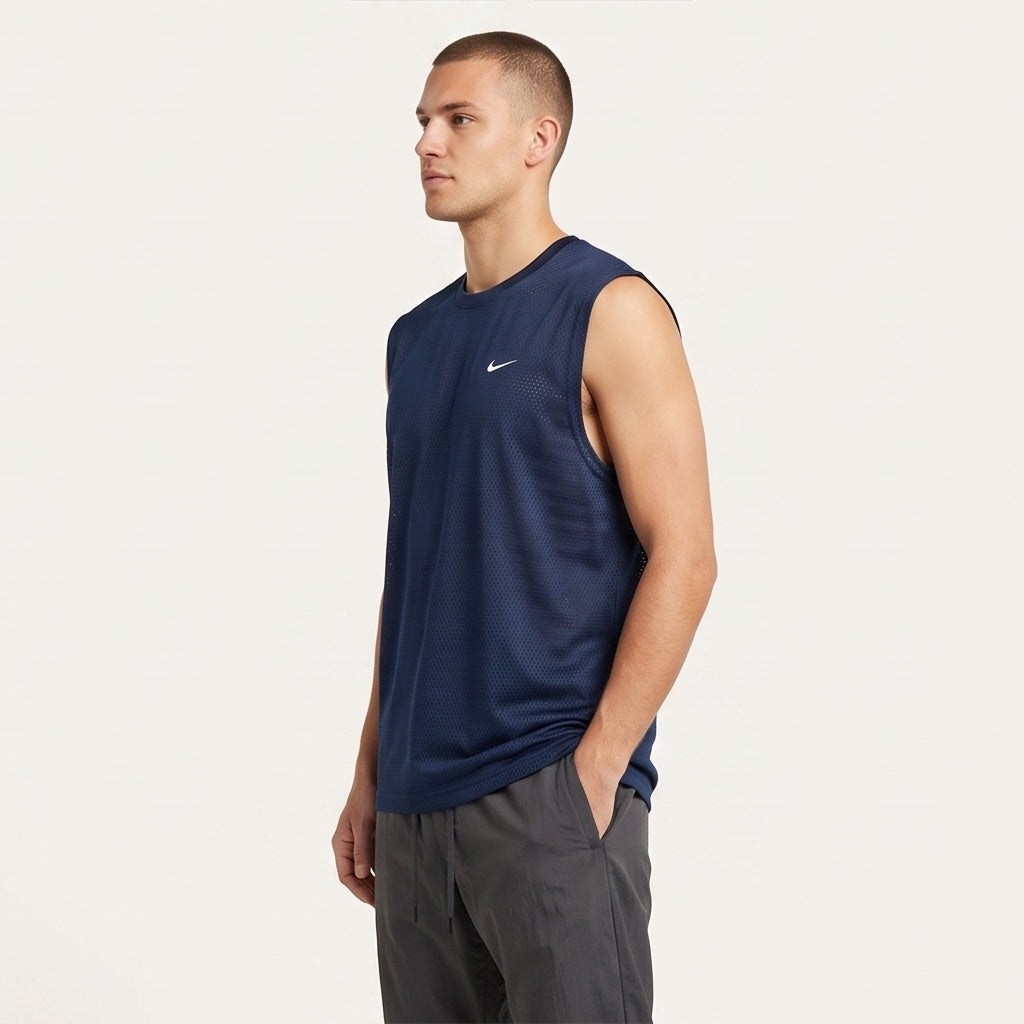 Nike Reversible Mesh Tank - Navy/Black
