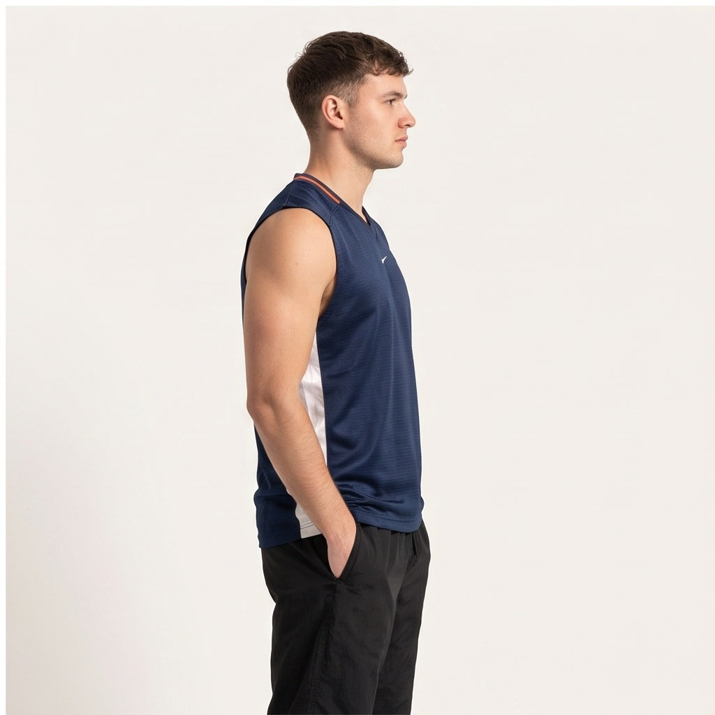 Nike Mesh Sleeveless Jersey - Navy/White