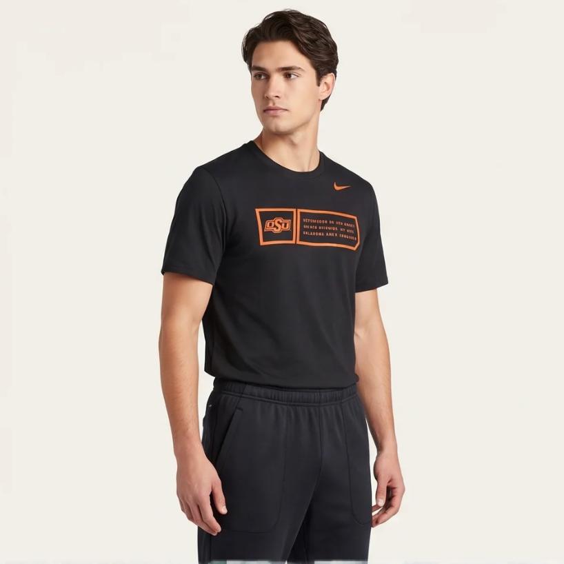 Oklahoma State Cowboys Nike Dri-Fit Tee - Black