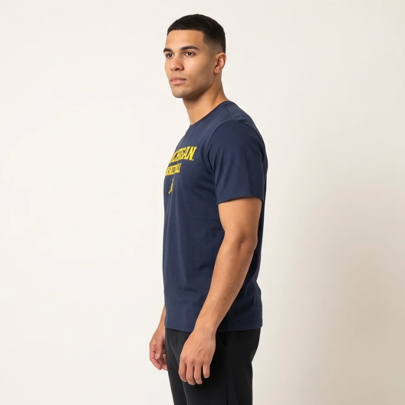 Michigan Basketball Jordan Brand Tee - Navy