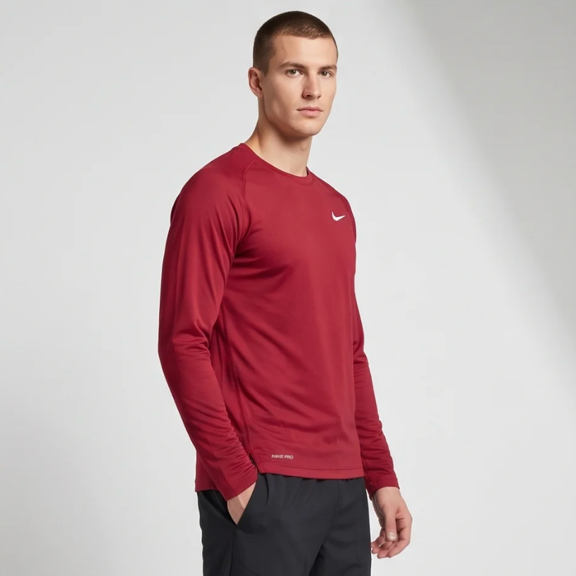 Nike Pro Dri-Fit Long Sleeve - Maroon