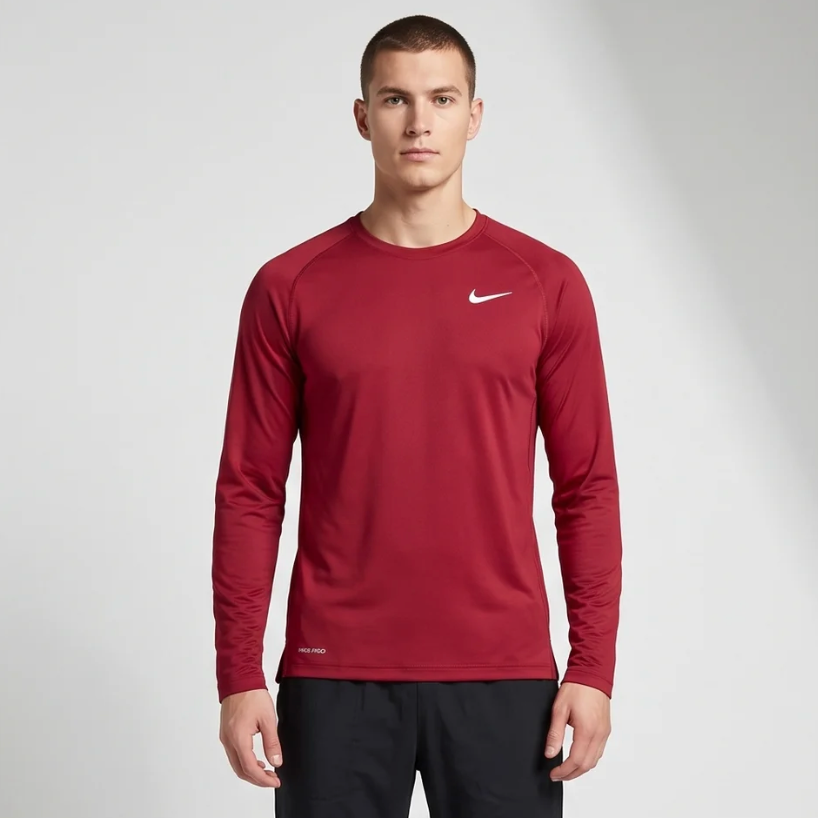 Nike Pro Dri-Fit Long Sleeve - Maroon