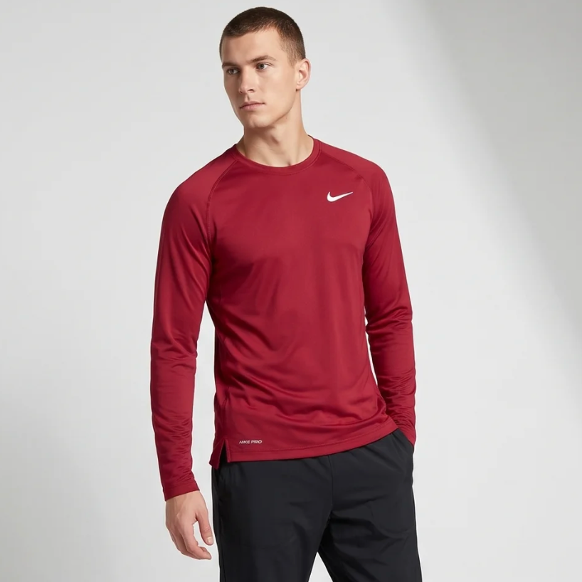 Nike Pro Dri-Fit Long Sleeve - Maroon