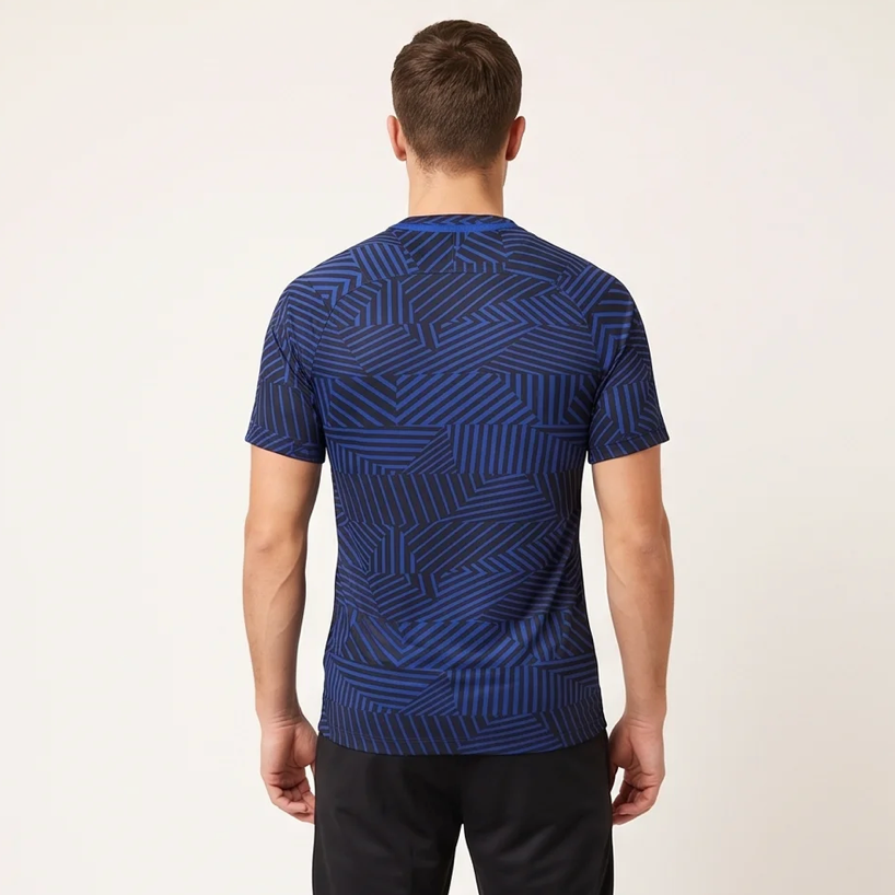 Nike Dri-Fit Chevron Stripe Shirt - Blue/Black