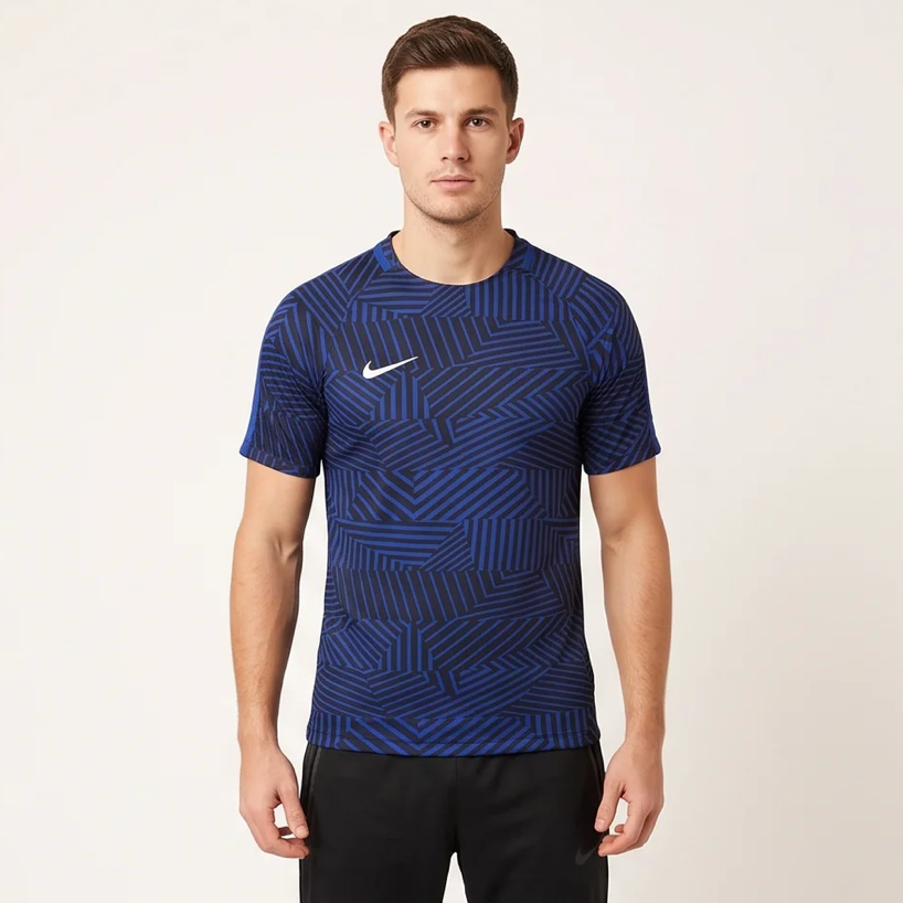 Nike Dri-Fit Chevron Stripe Shirt - Blue/Black