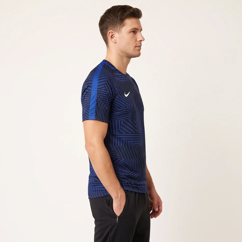 Nike Dri-Fit Chevron Stripe Shirt - Blue/Black
