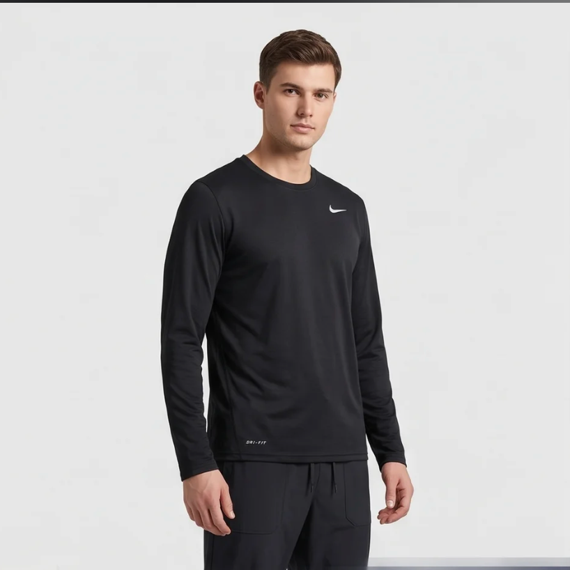 Nike Dri-Fit Long Sleeve - Black