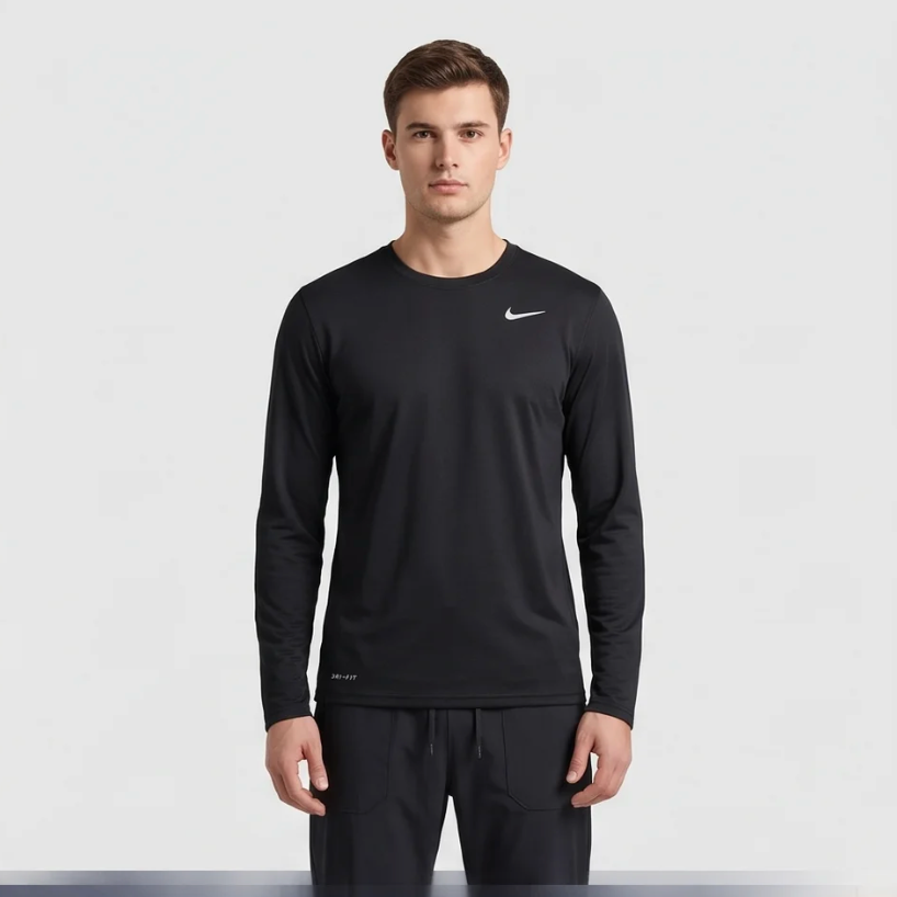 Nike Dri-Fit Long Sleeve - Black