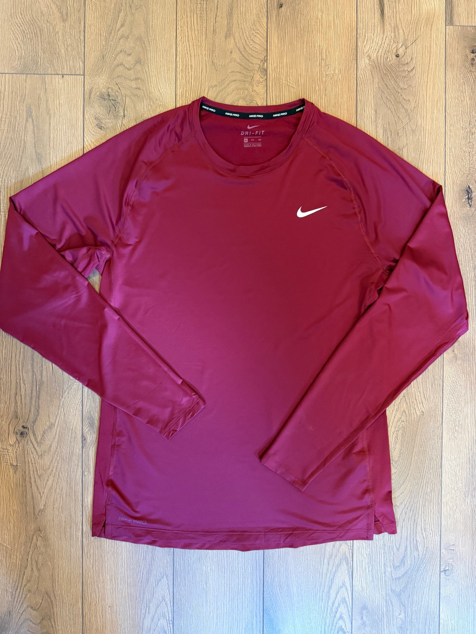 Nike Pro Dri-Fit Long Sleeve - Maroon