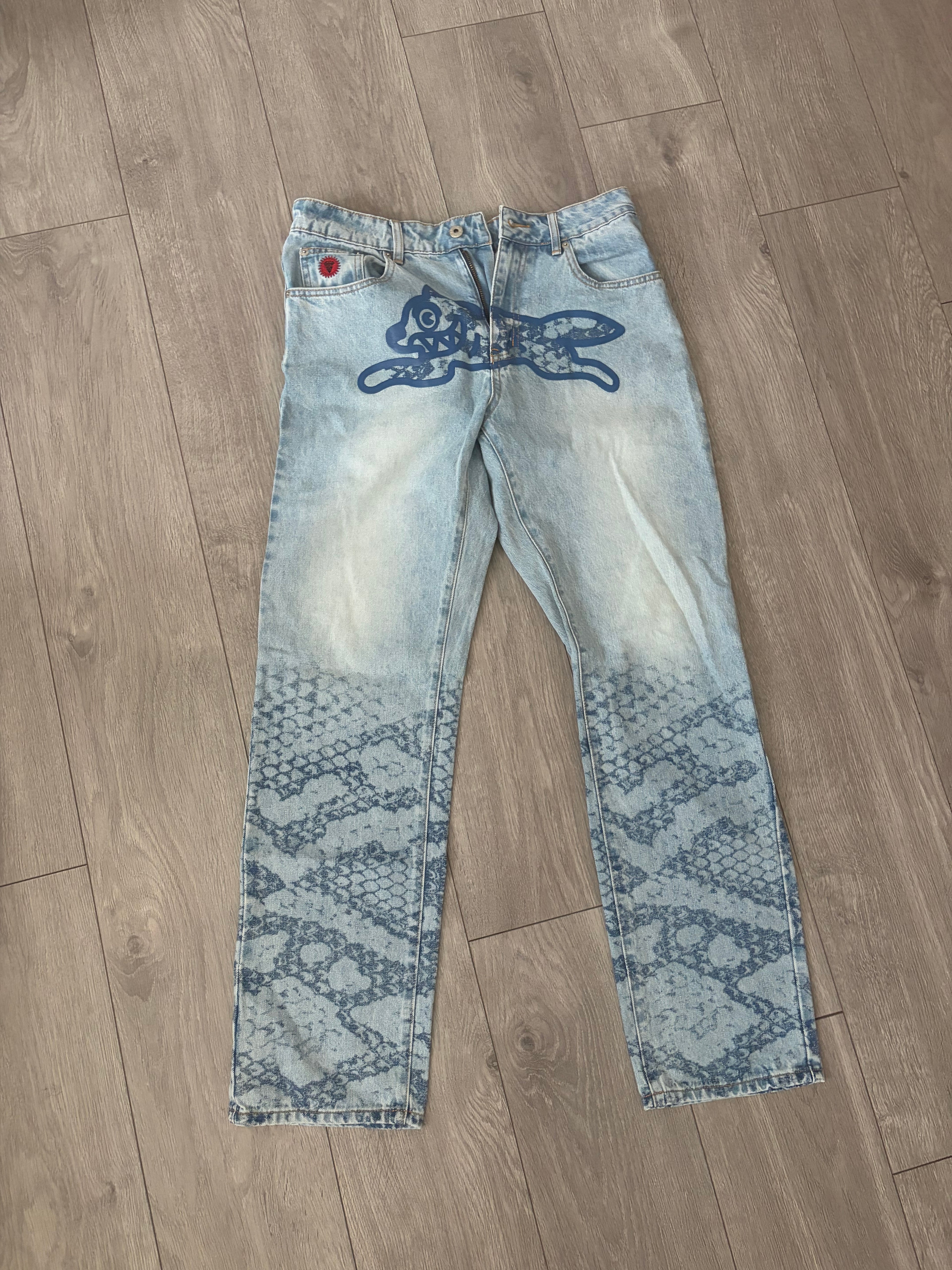 Icecream by Billionaire's Boys Club Running Dog Snake Print Jeans