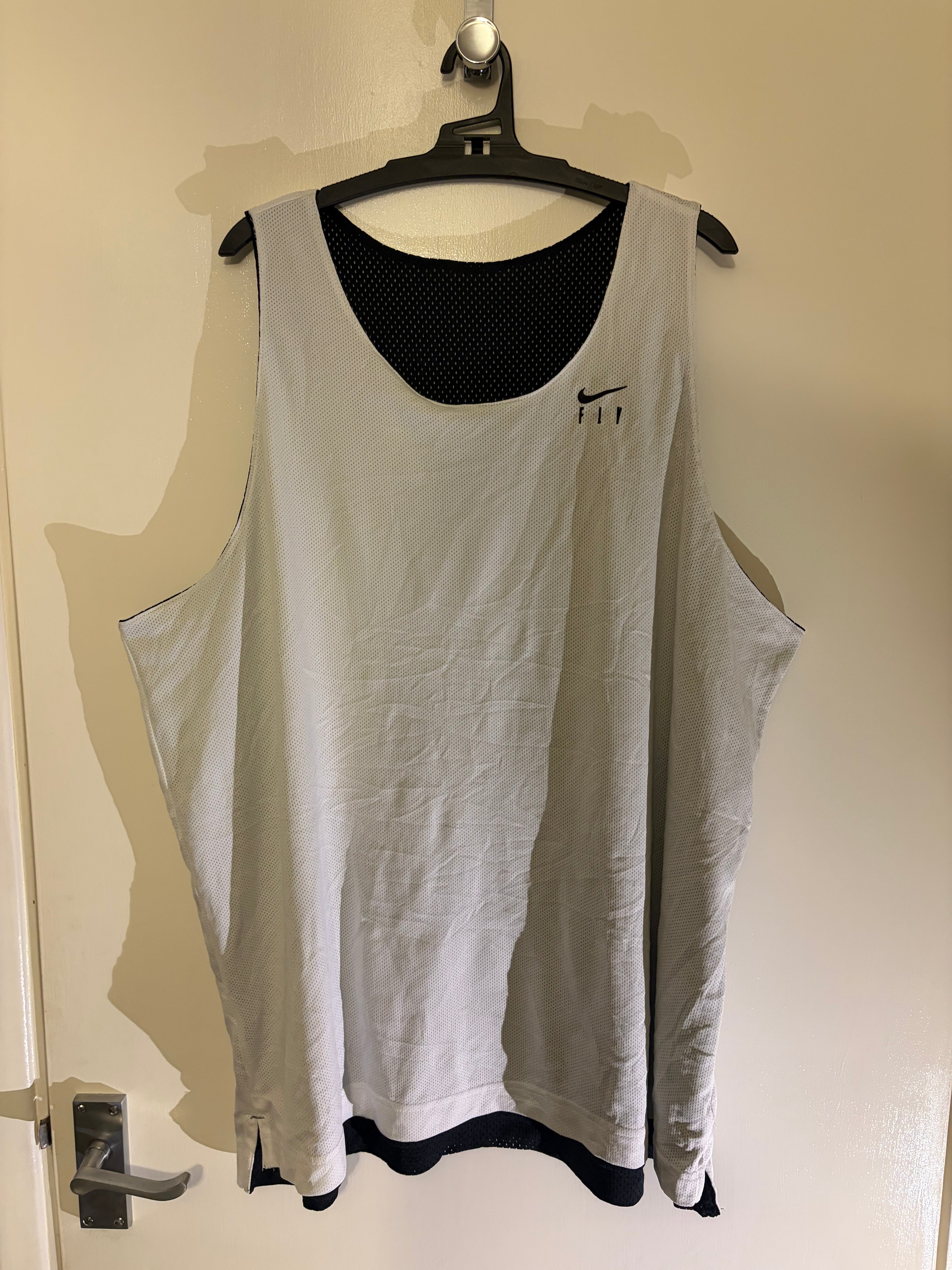 Nike Fly Reversible Mesh Tank - White/Black