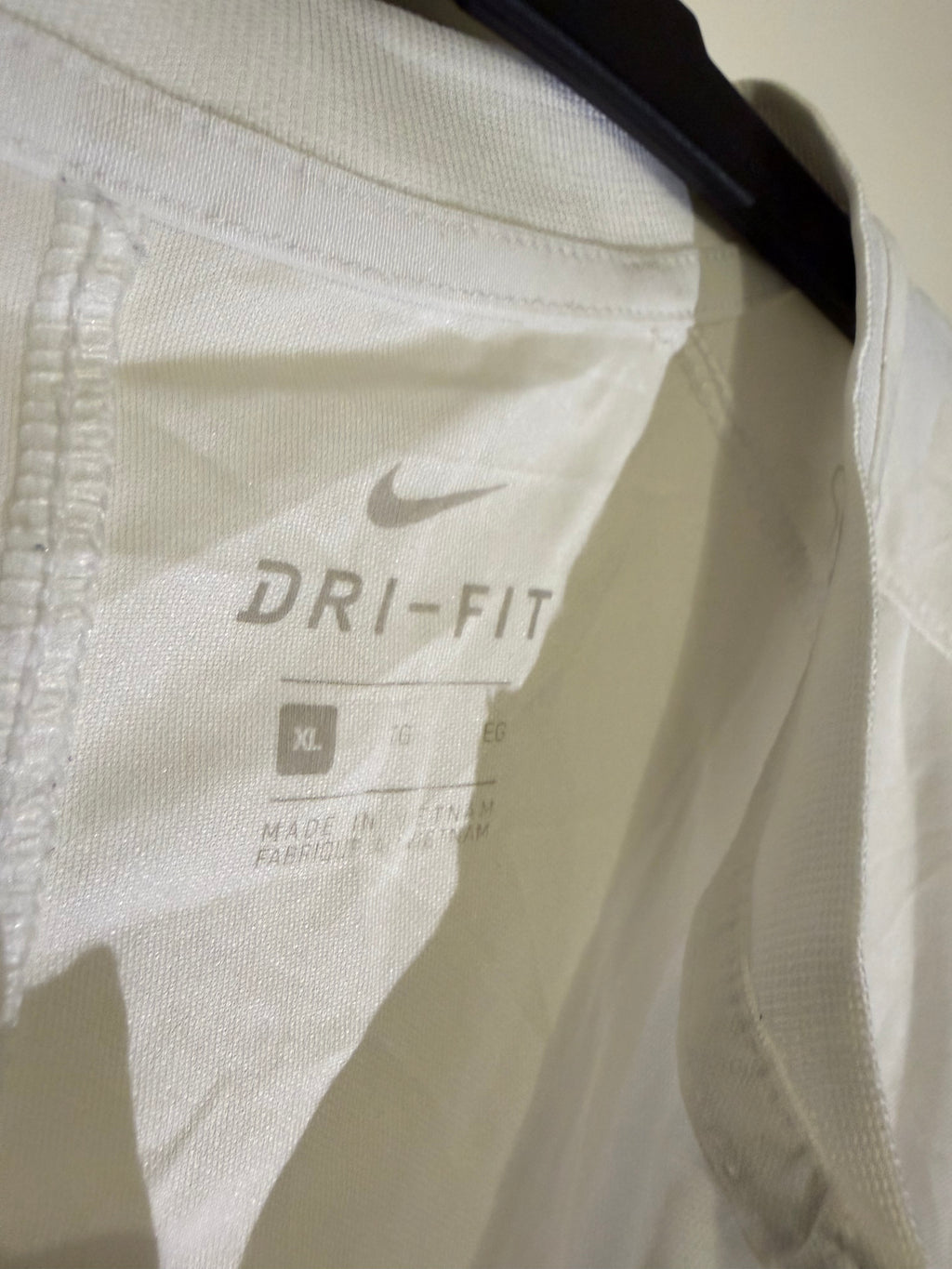 Nike Dri-Fit Two-Button Henley - White