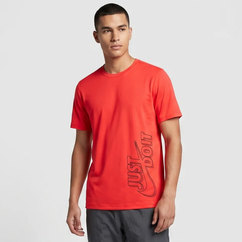 Nike "Just Do It" Dri-Fit Long Sleeve Top - Red