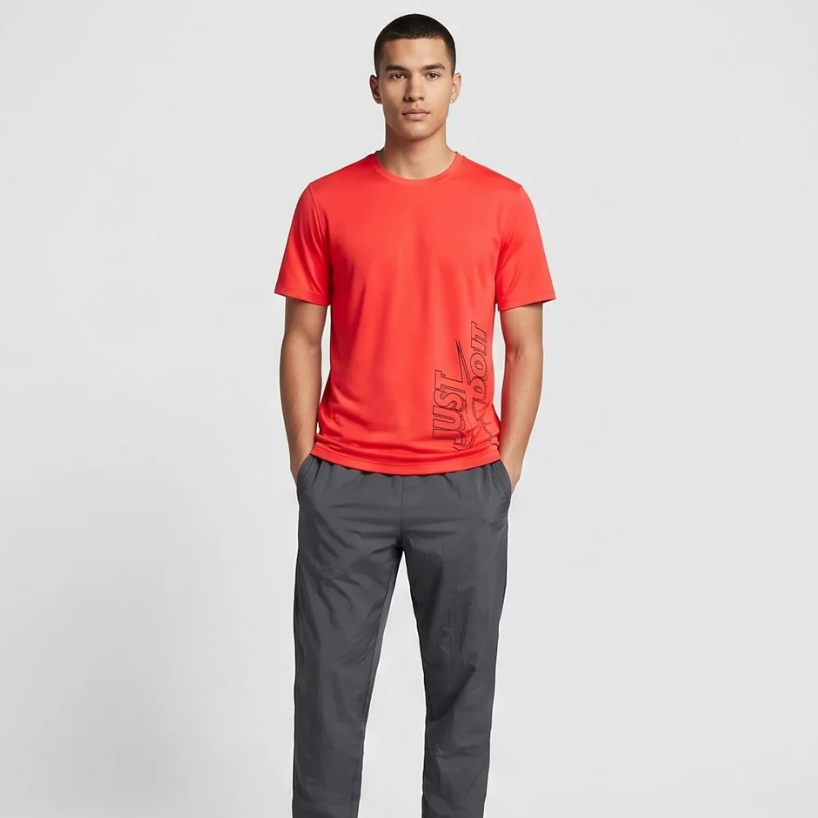 Nike "Just Do It" Dri-Fit Long Sleeve Top - Red