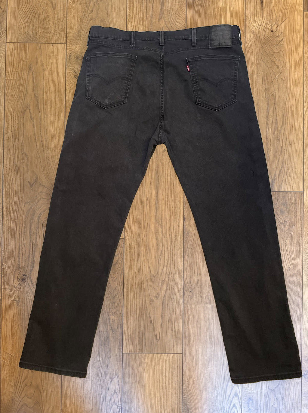 Vintage Levi's 505 jeans in washed black — back
