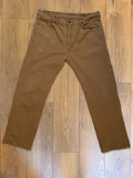 Vintage Levi's 505 jeans in tobacco brown — detail