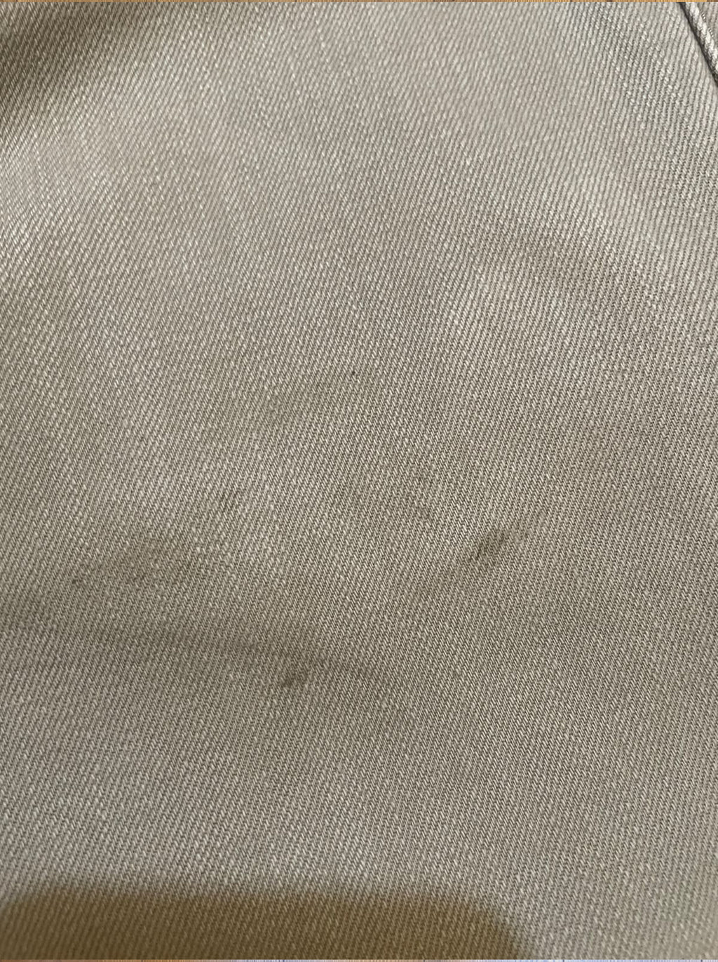 Vintage Levi's 505 jeans in stone khaki — detail