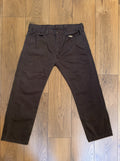 Vintage Levi's 505 jeans in dark brown — detail